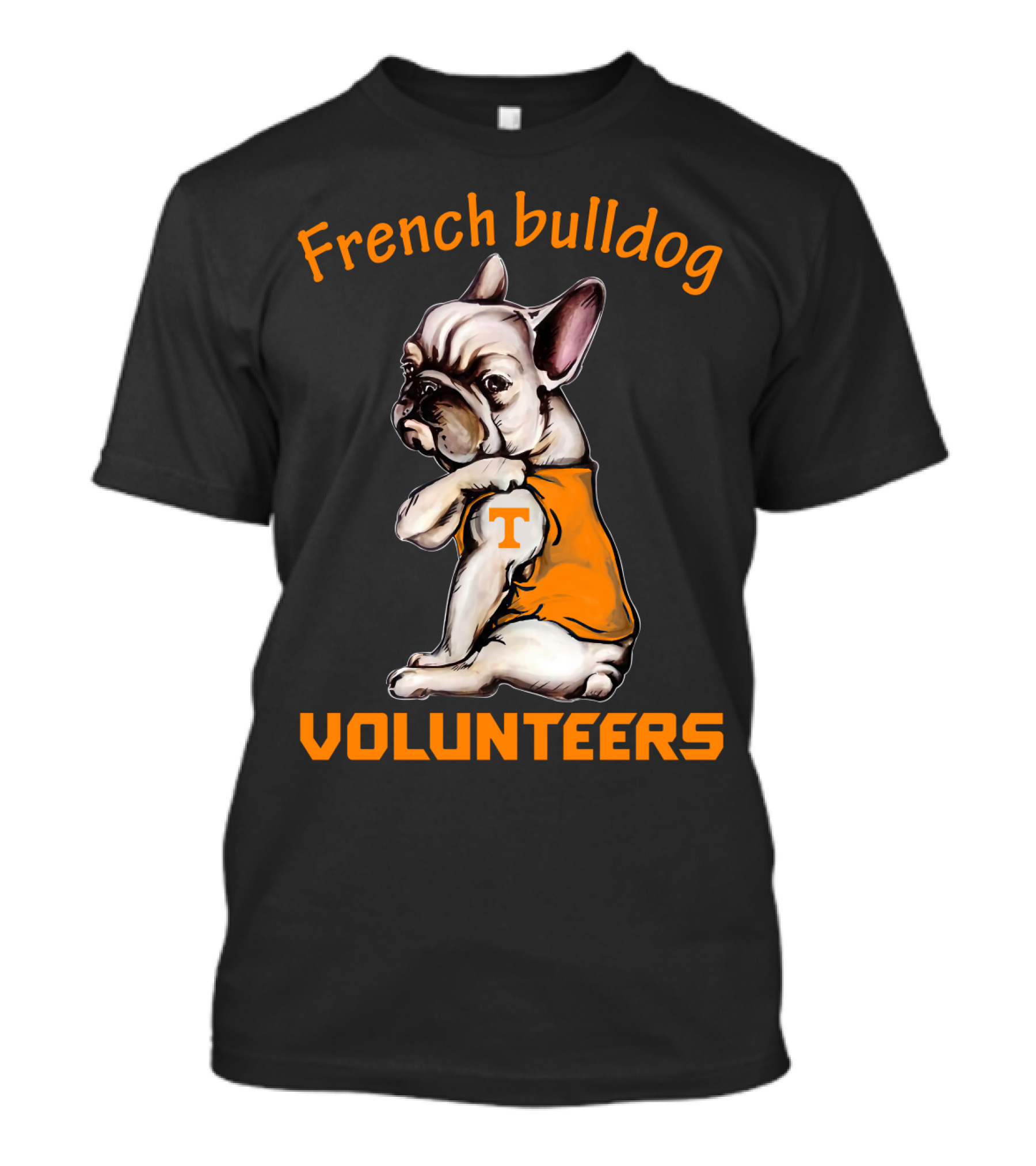 French Bulldog Tennessee Volunteers T-Shirt