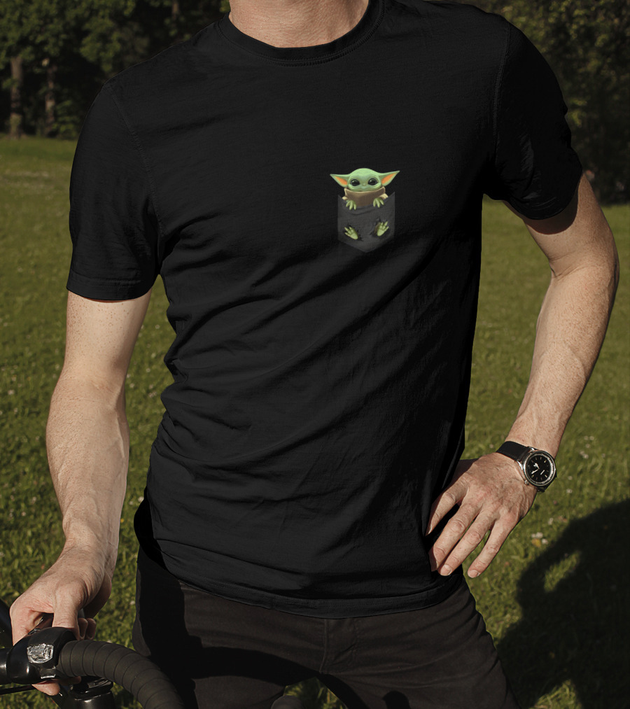 Baby Yoda In Pocket T-Shirt