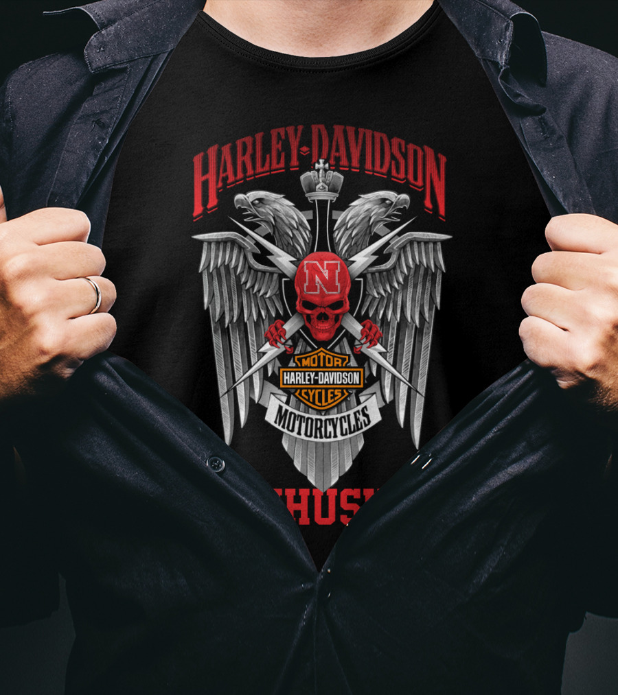 Harley Davidson Motorcycles Nebraska Cornhuskers Motor Cycles T-Shirt