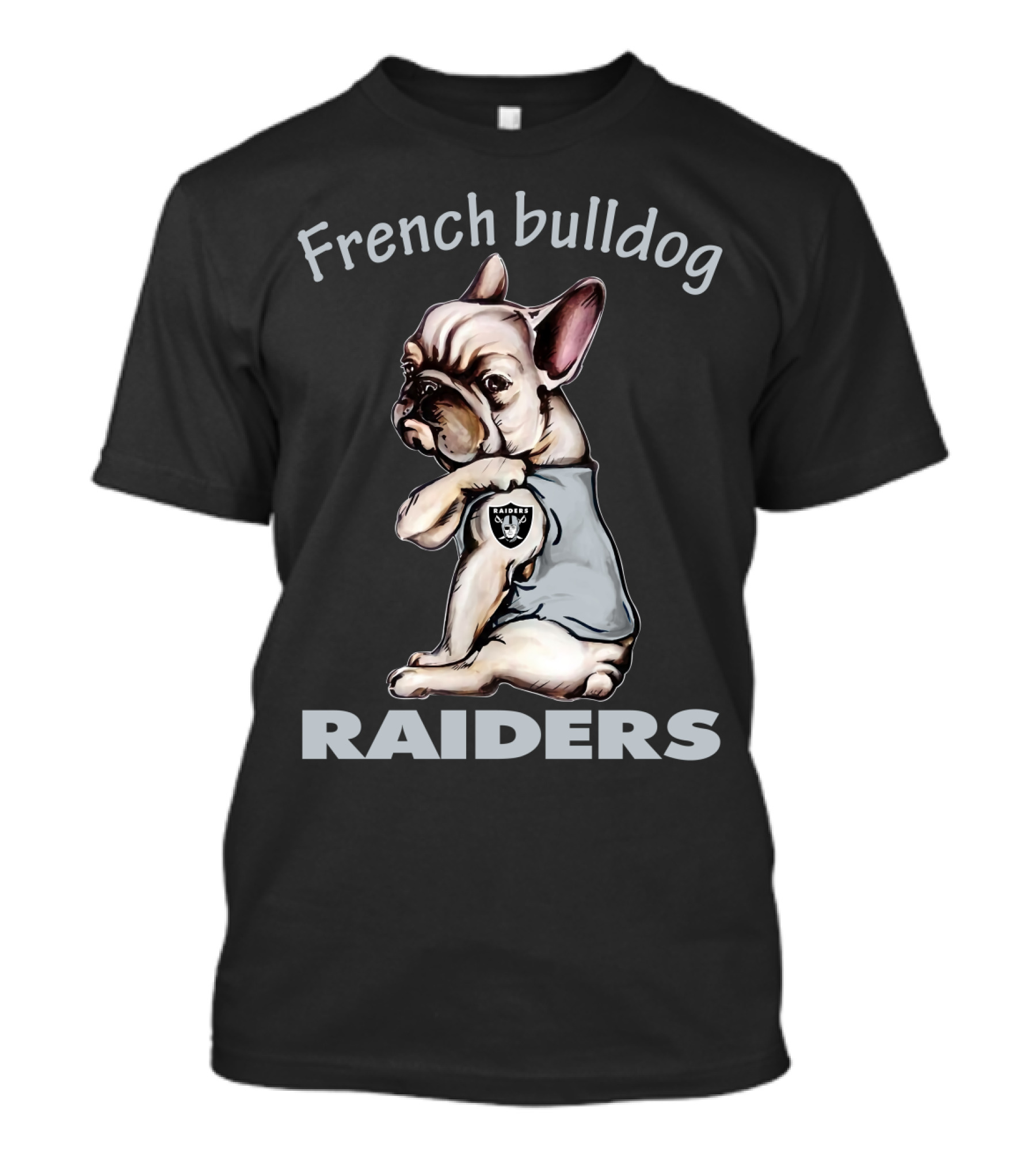 French Bulldog Raiders Nfl Team T-Shirt