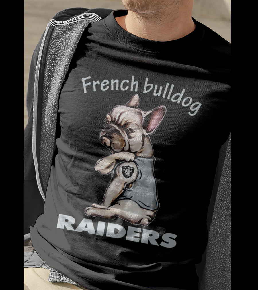 French Bulldog Raiders Nfl Team T-Shirt