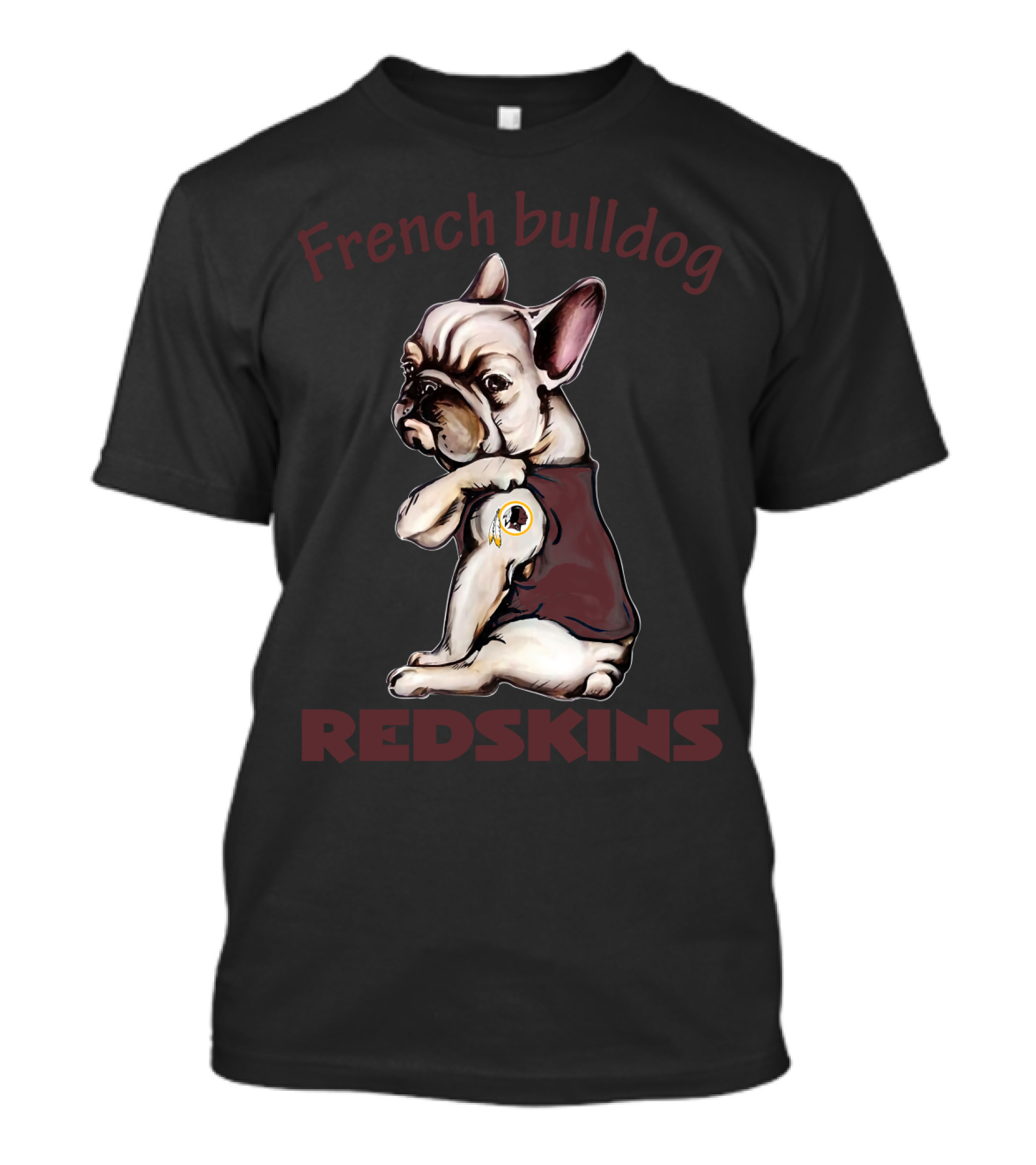French Bulldog Redskins Nflwr Fd 38 T-Shirt