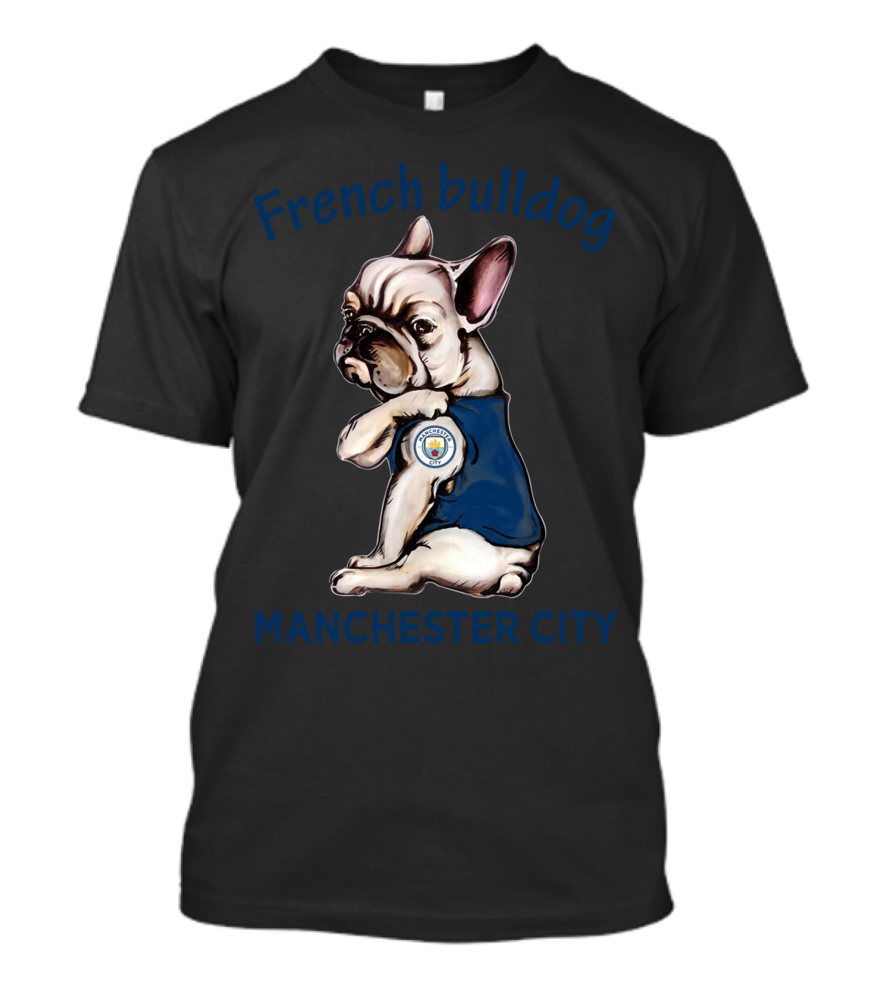 French Bulldog Manchester City T-Shirt