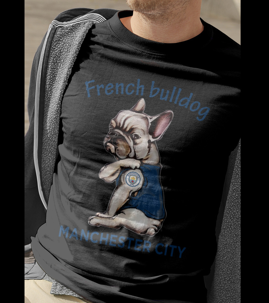 French Bulldog Manchester City T-Shirt