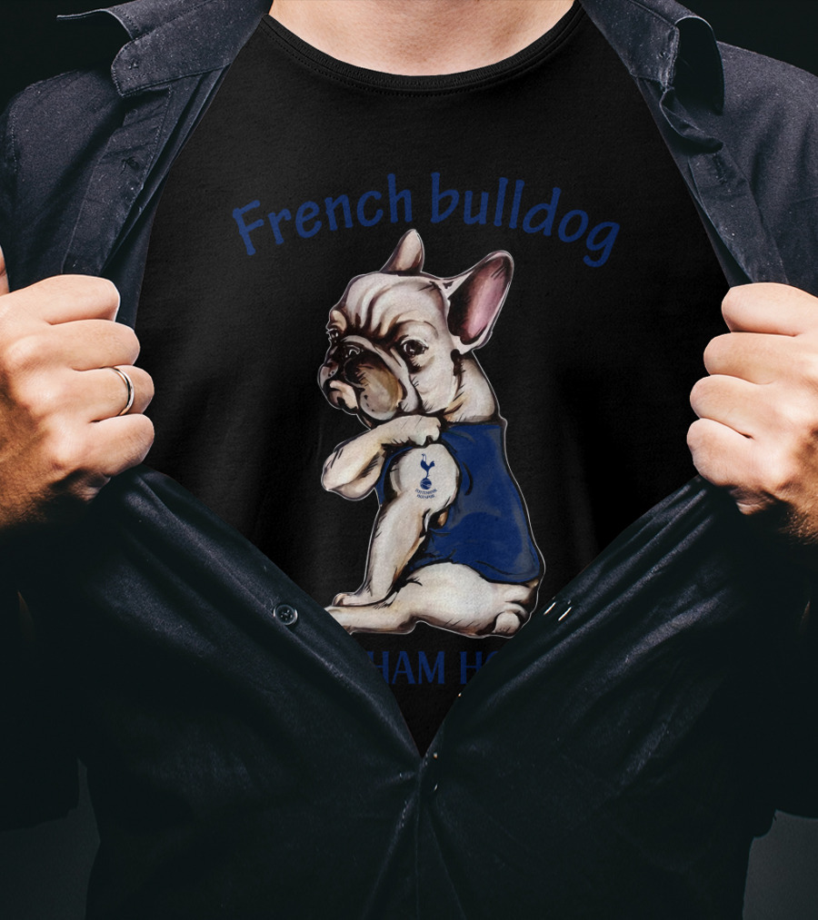 French Bulldog Tottenham Hotspur Fan 38 Football Dog Fd T-Shirt