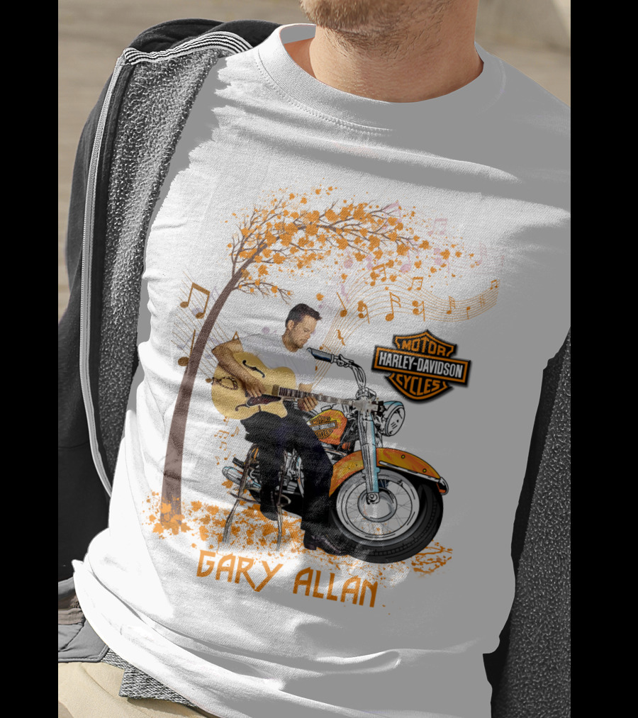Gary Allan Harley Davidson Motorcycle Music Theme T-Shirt