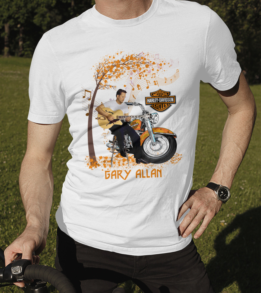 Gary Allan Harley Davidson Motorcycle Music Theme T-Shirt