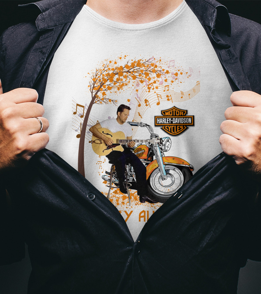 Gary Allan Harley Davidson Motorcycle Music Theme T-Shirt