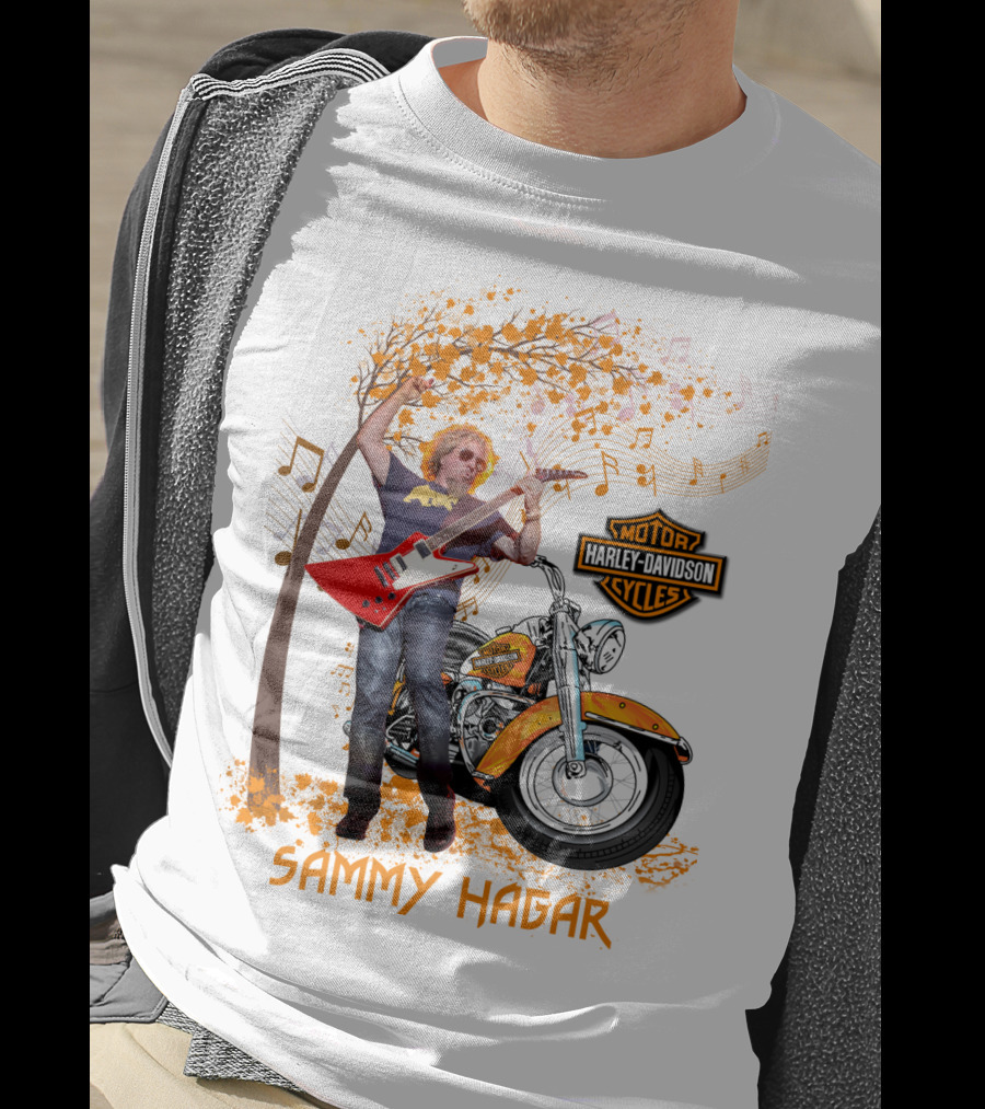 Sammy Hagar Harley Davidson Motorcycle Music Tree T-Shirt