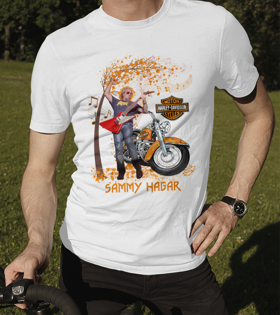 Sammy Hagar Harley Davidson Motorcycle Music Tree T-Shirt
