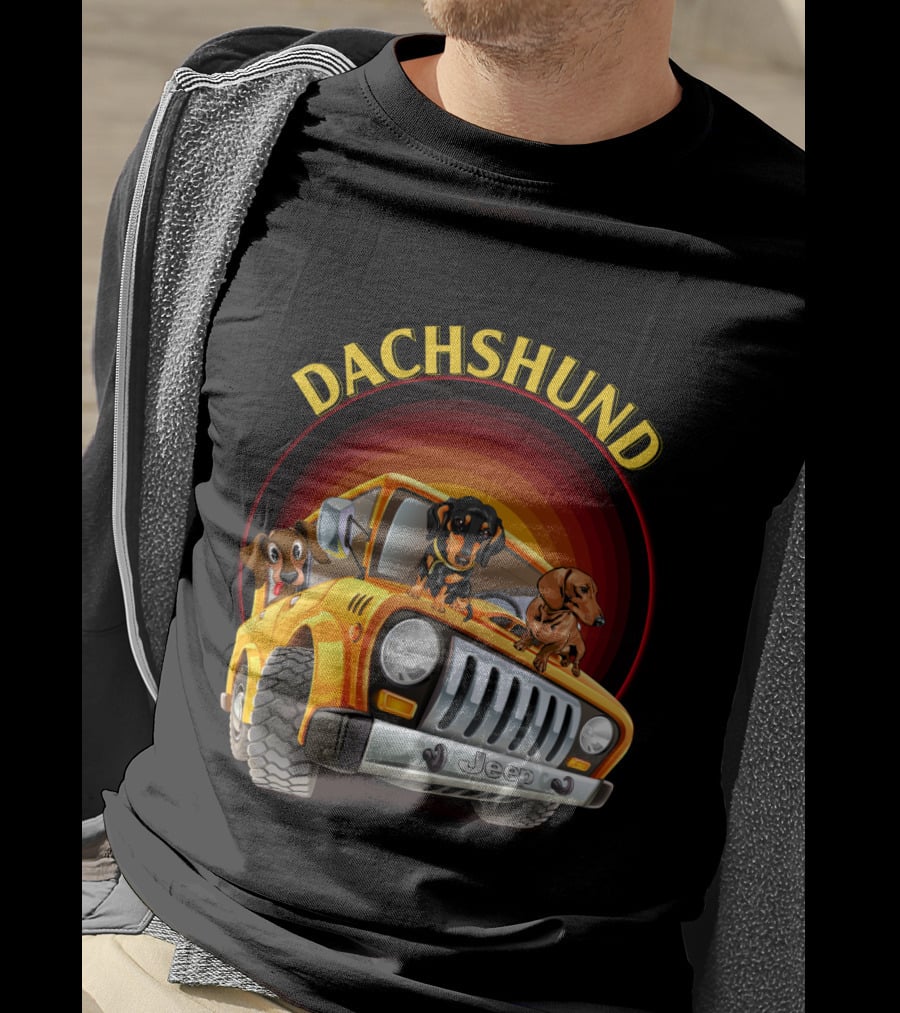 Dachshund Jeep Adventure T-Shirt