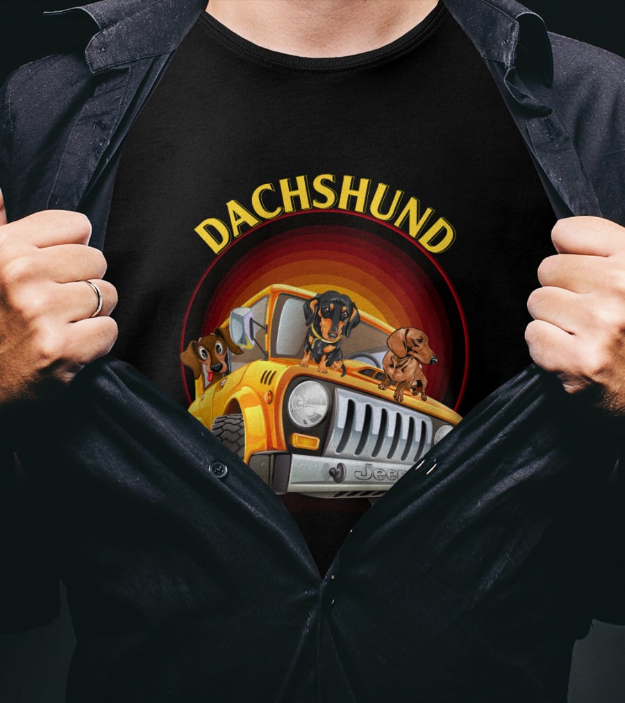 Dachshund Jeep Adventure T-Shirt
