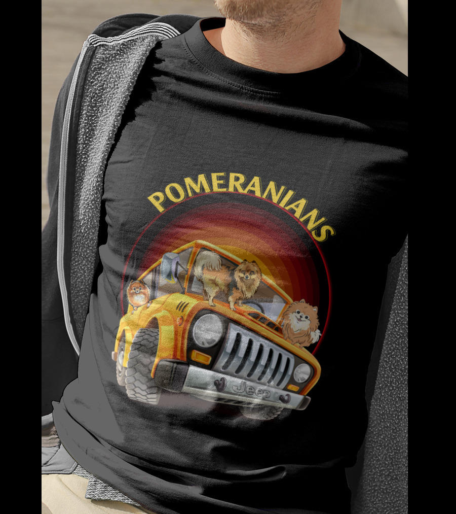 Pomeranians Jeep Adventure Dh T-Shirt