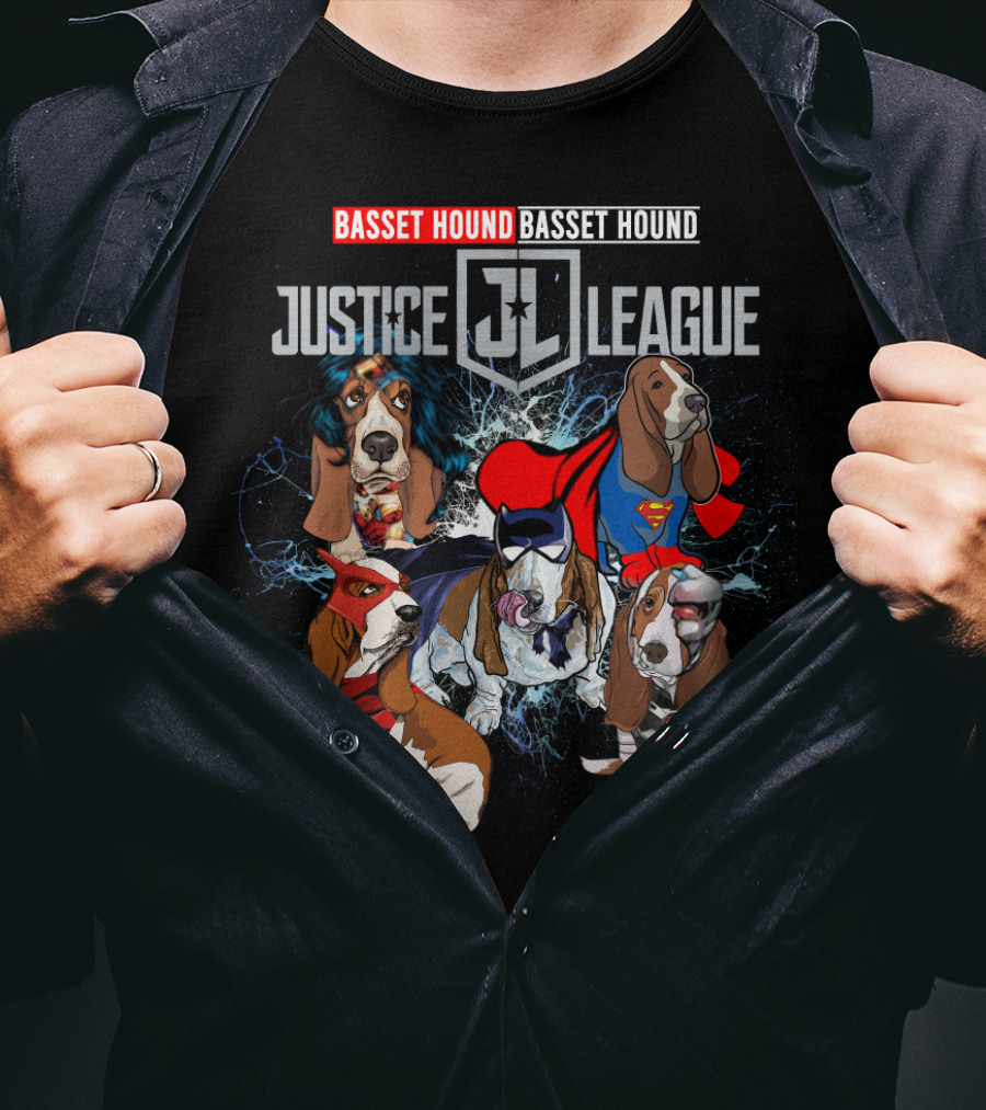 Basset Hound Justice League Jl T-Shirt
