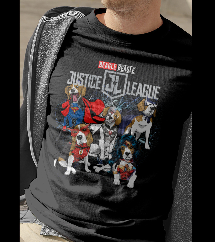 Beagle Justice League Jl 55 Comic Heroes T-Shirt