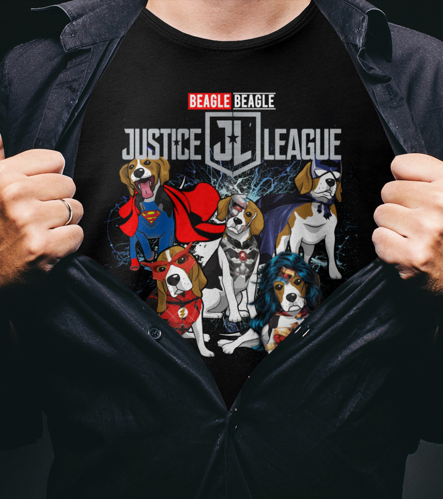 Beagle Justice League Jl 55 Comic Heroes T-Shirt