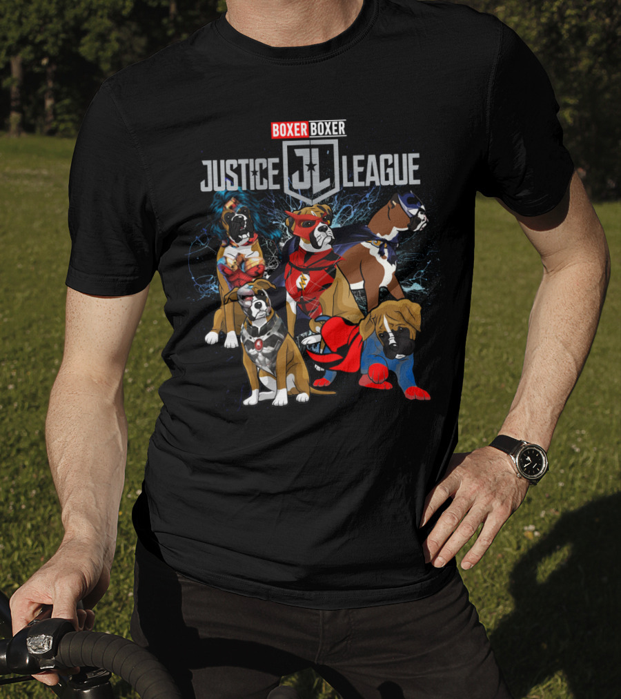 Boxer Justice League Jl 55 Dh Superhero Dogs T-Shirt