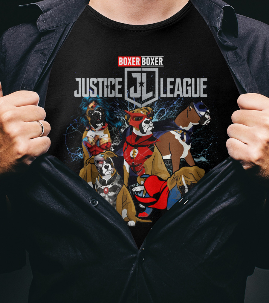Boxer Justice League Jl 55 Dh Superhero Dogs T-Shirt