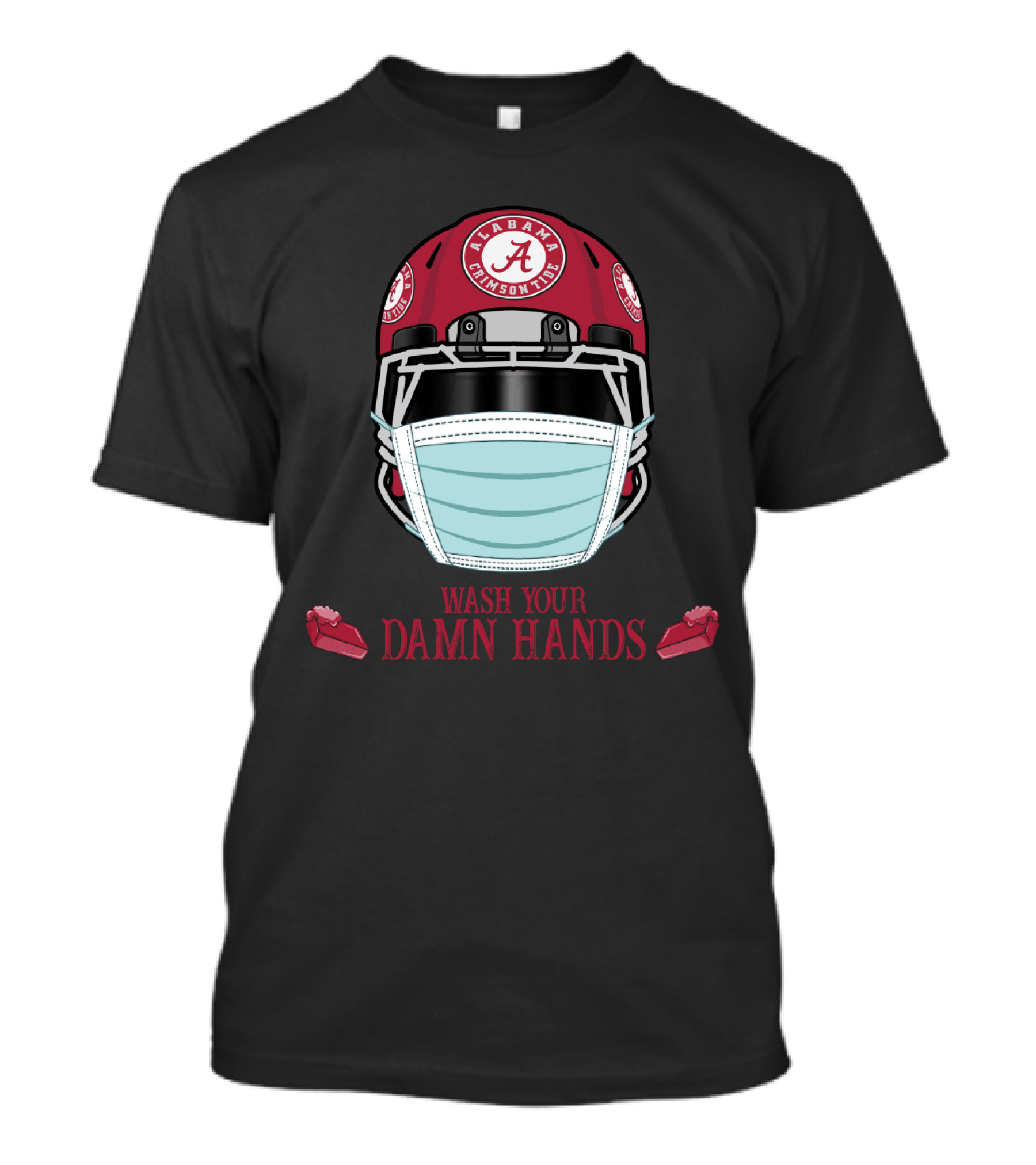 Alabama Crimson Tide Helmet Wash Your Damn Hands T-Shirt