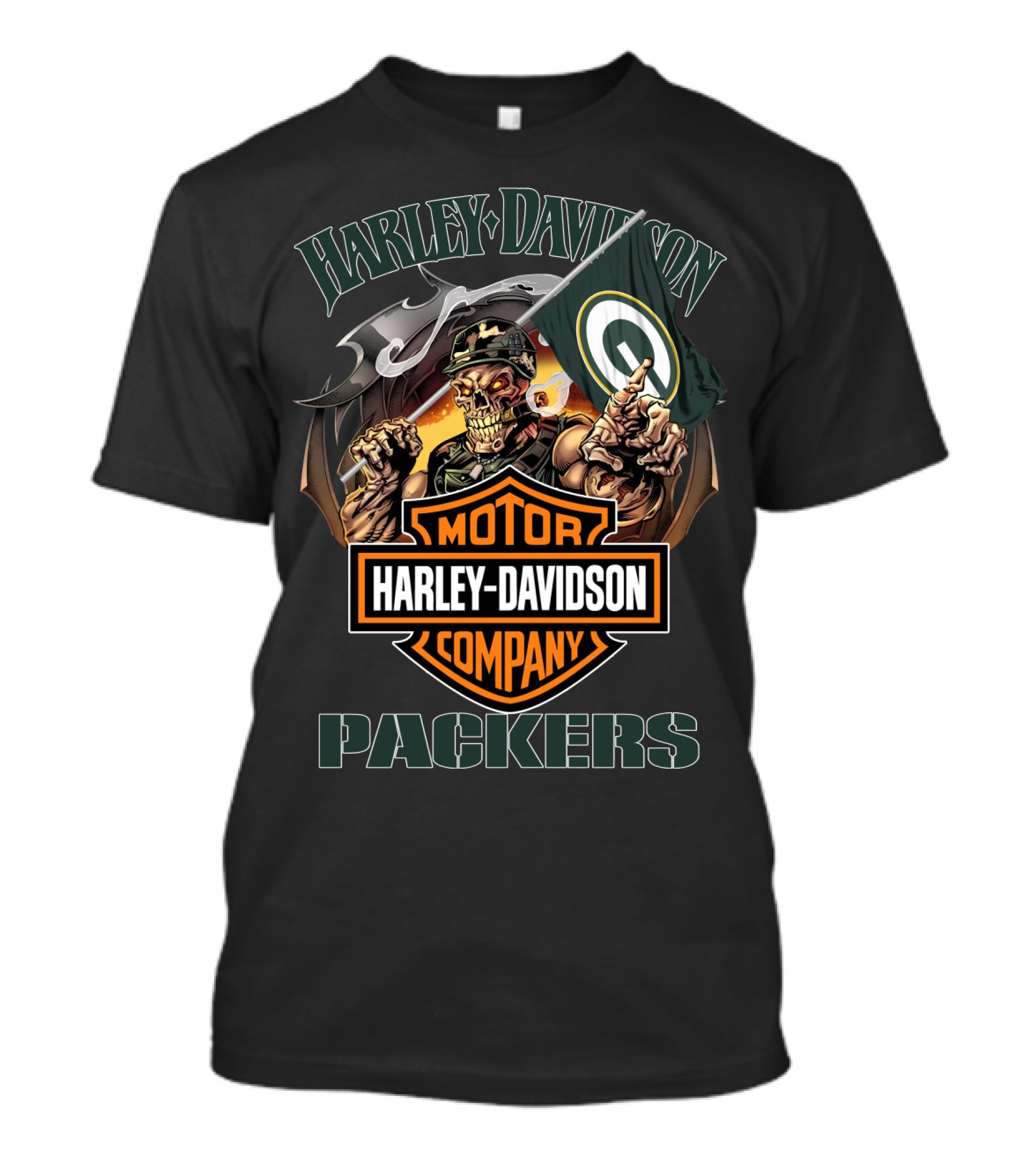 Harley Davidson Motor Company Green Bay Packers T-Shirt