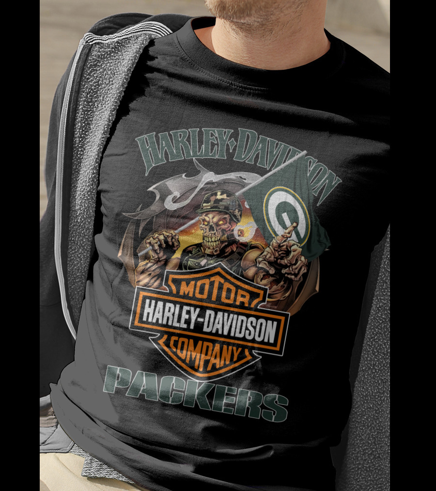 Harley Davidson Motor Company Green Bay Packers T-Shirt