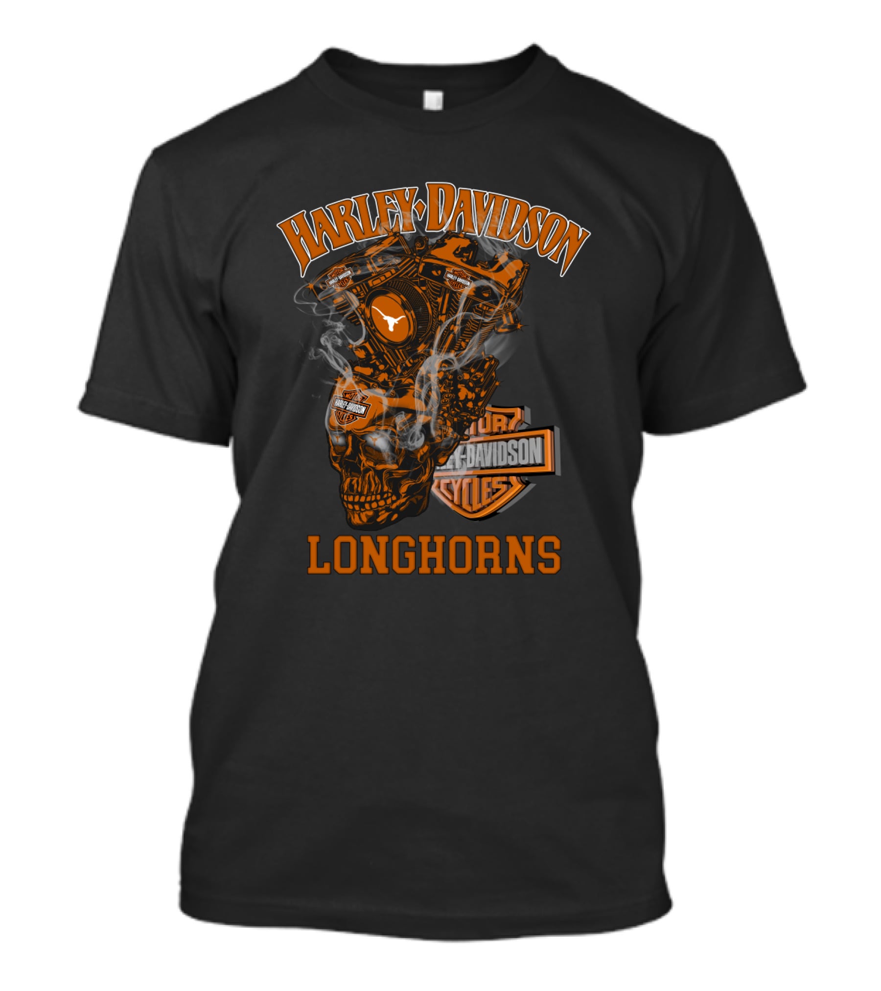 Harley Davidson Longhorns Texas Motorcycles T-Shirt