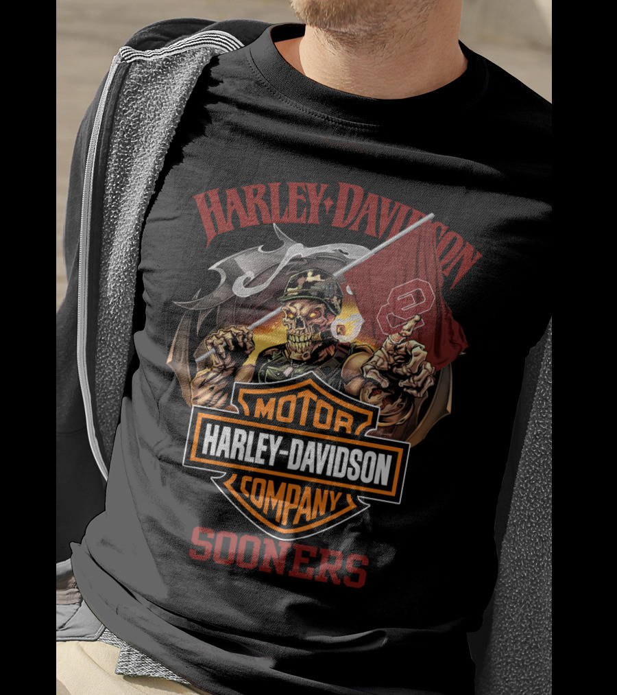 Harley Davidson Motor Company Sooners 69 Oklahoma T-Shirt
