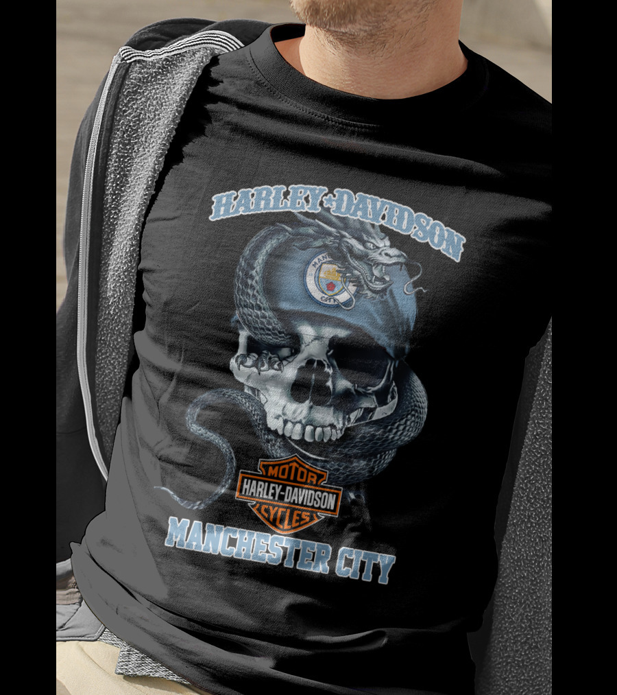 Harley Davidson Motor Cycles Manchester City T-Shirt