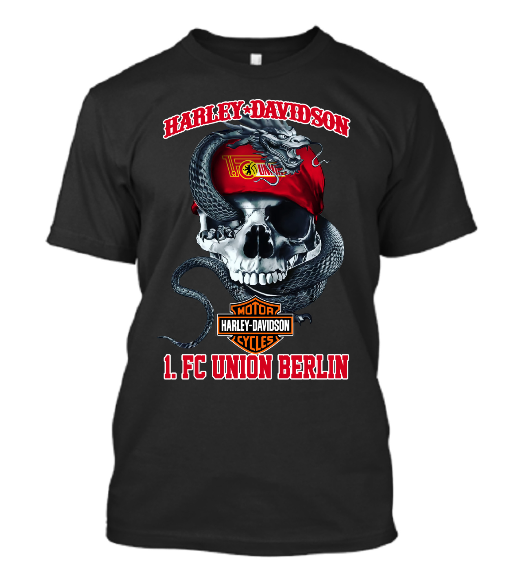 Harley Davidson Skull Snake 1. Fc Union Berlin T-Shirt