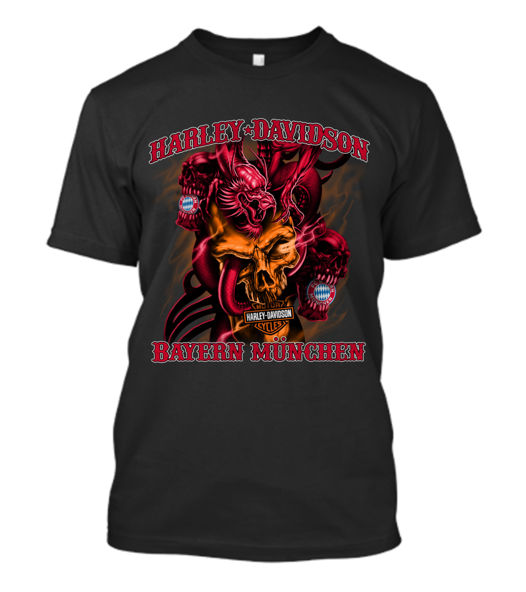 Harley Davidson Bayern München Fc Harley Davidson Cycles T-Shirt