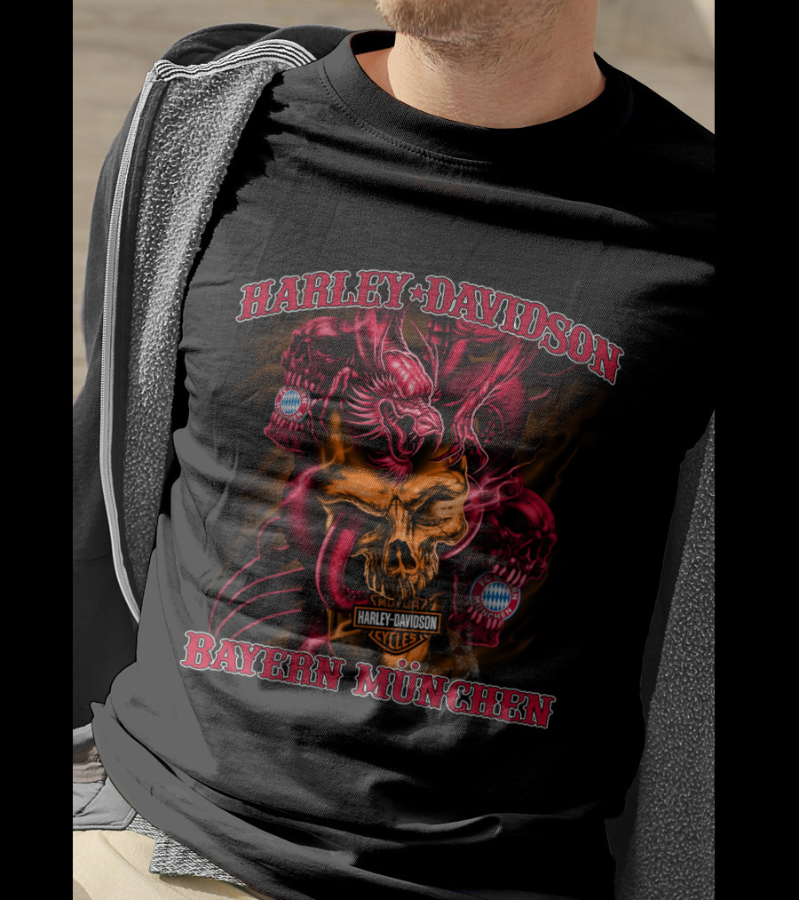 Harley Davidson Bayern München Fc Harley Davidson Cycles T-Shirt