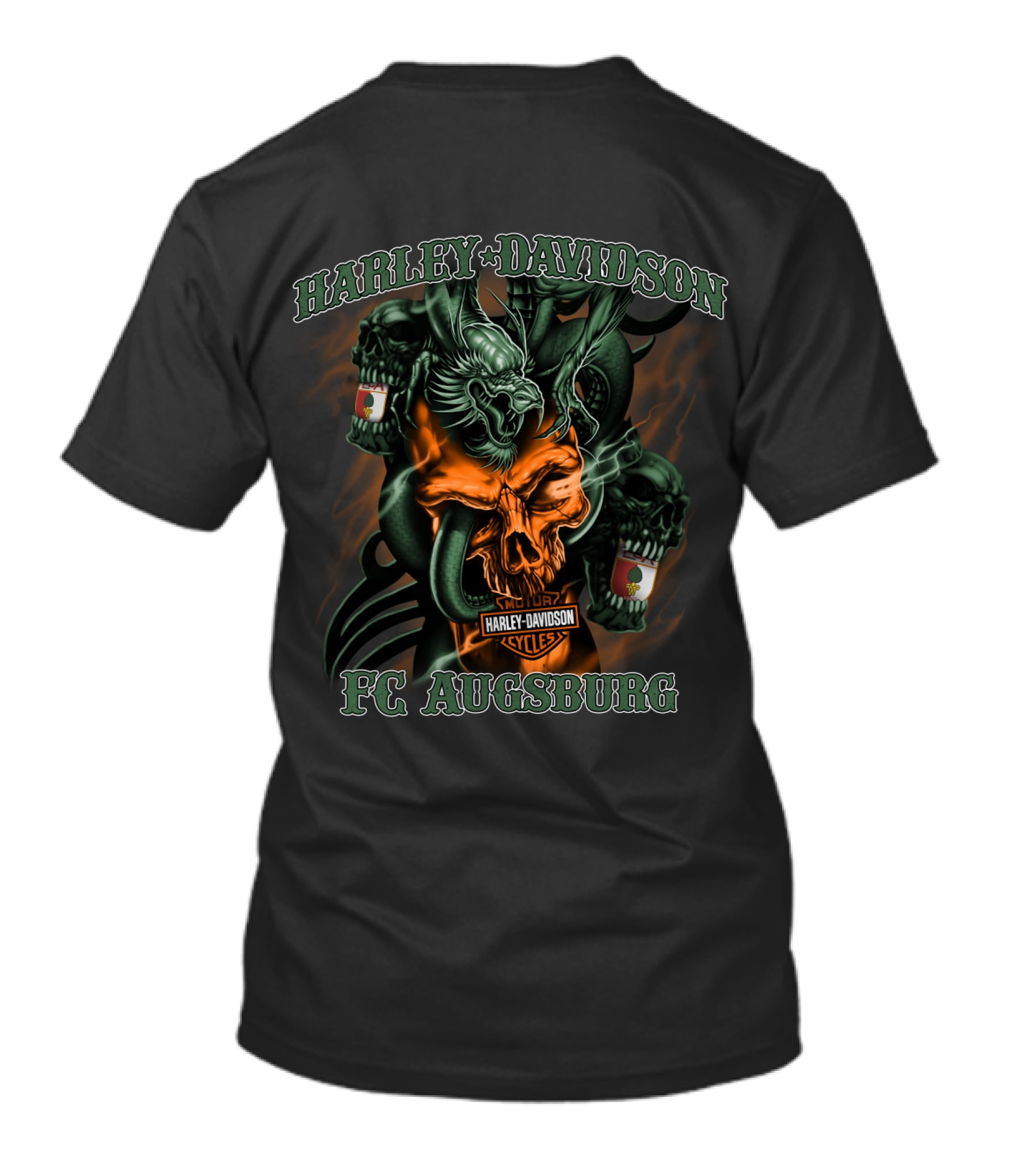 Harley Davidson Fc Augsburg Cycles Skull T-Shirt