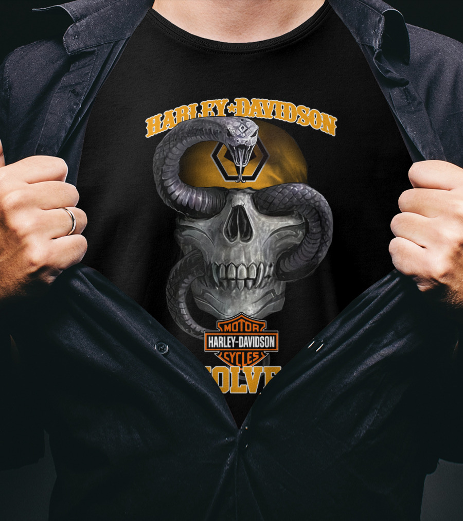 Harley Davidson Motor Cycles Wolves T-Shirt