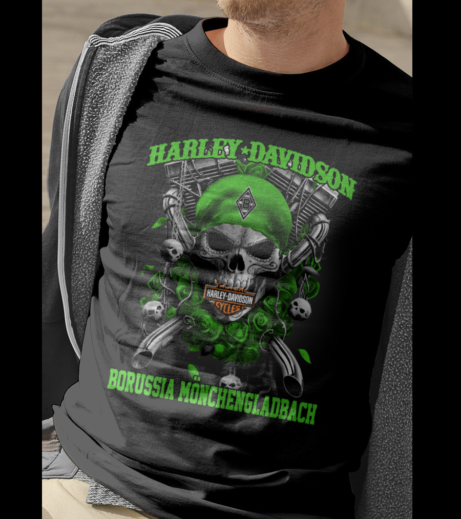 Harley Davidson Borussia Mönchengladbach Skull T-Shirt