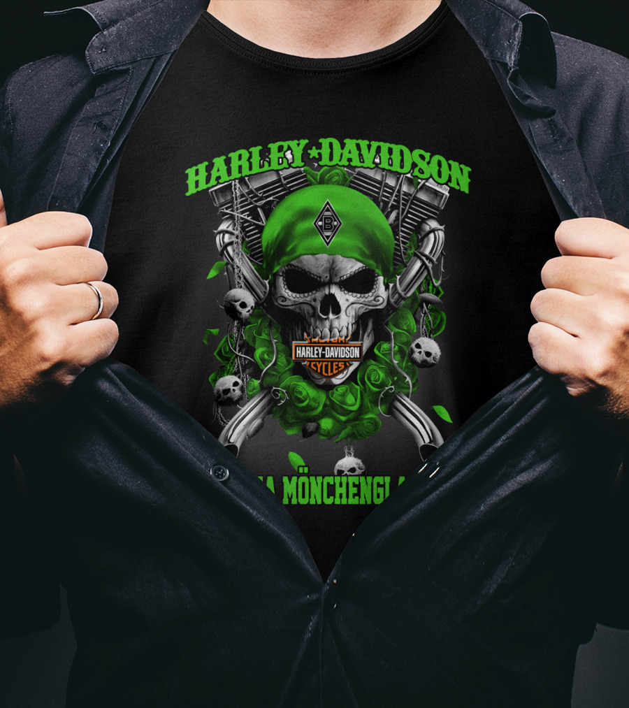 Harley Davidson Borussia Mönchengladbach Skull T-Shirt