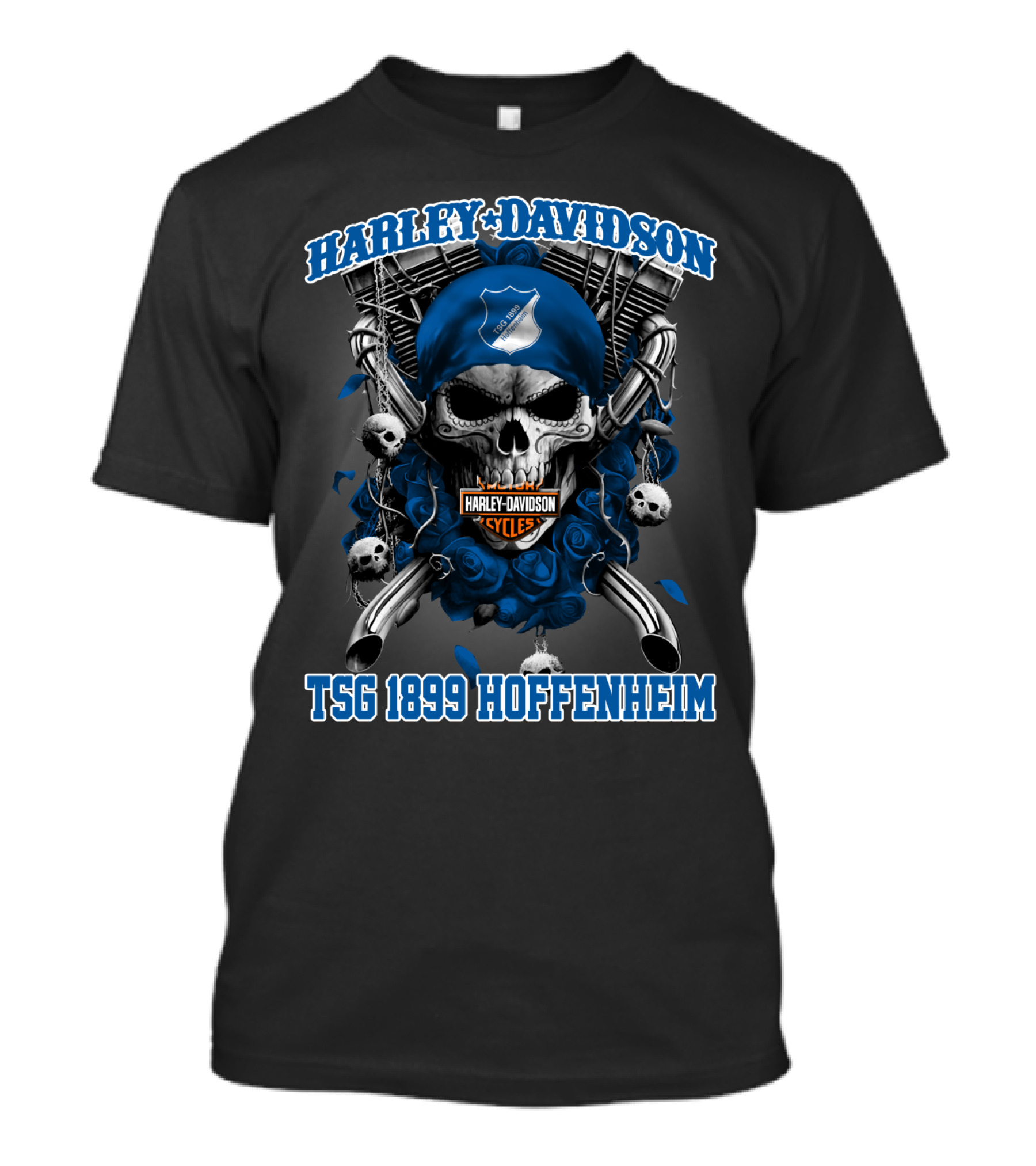 Harley Davidson Cycles Tsg 1899 Hoffenheim Skull T-Shirt