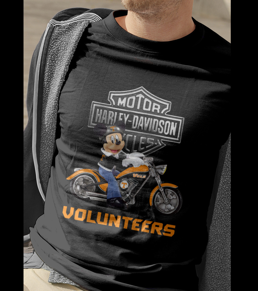 Harley Davidson Mickey Mouse Vols Tennessee Volunteers T-Shirt