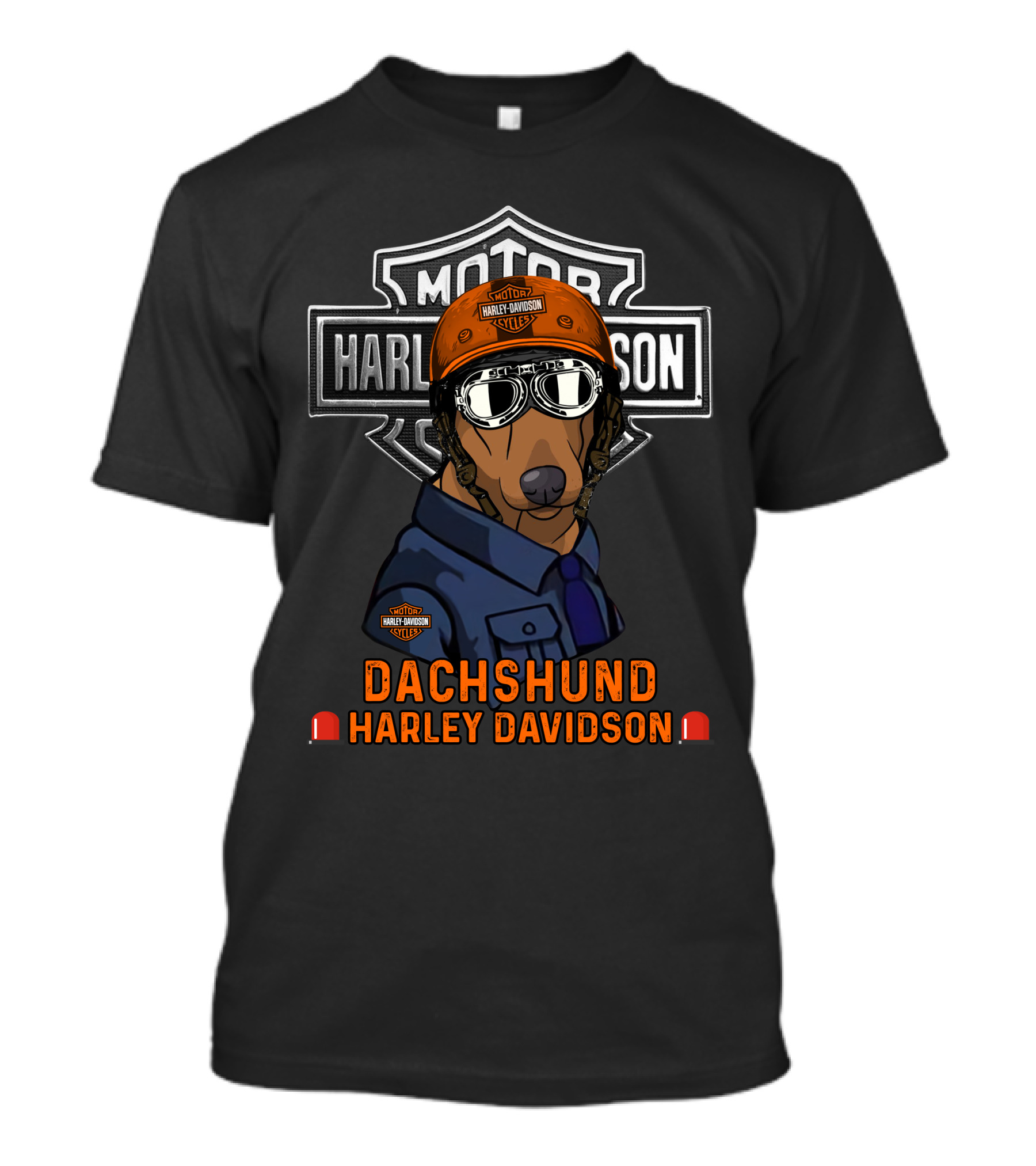 Harley Davidson Dachshund Motorcycles Hdteex 112V3 T-Shirt