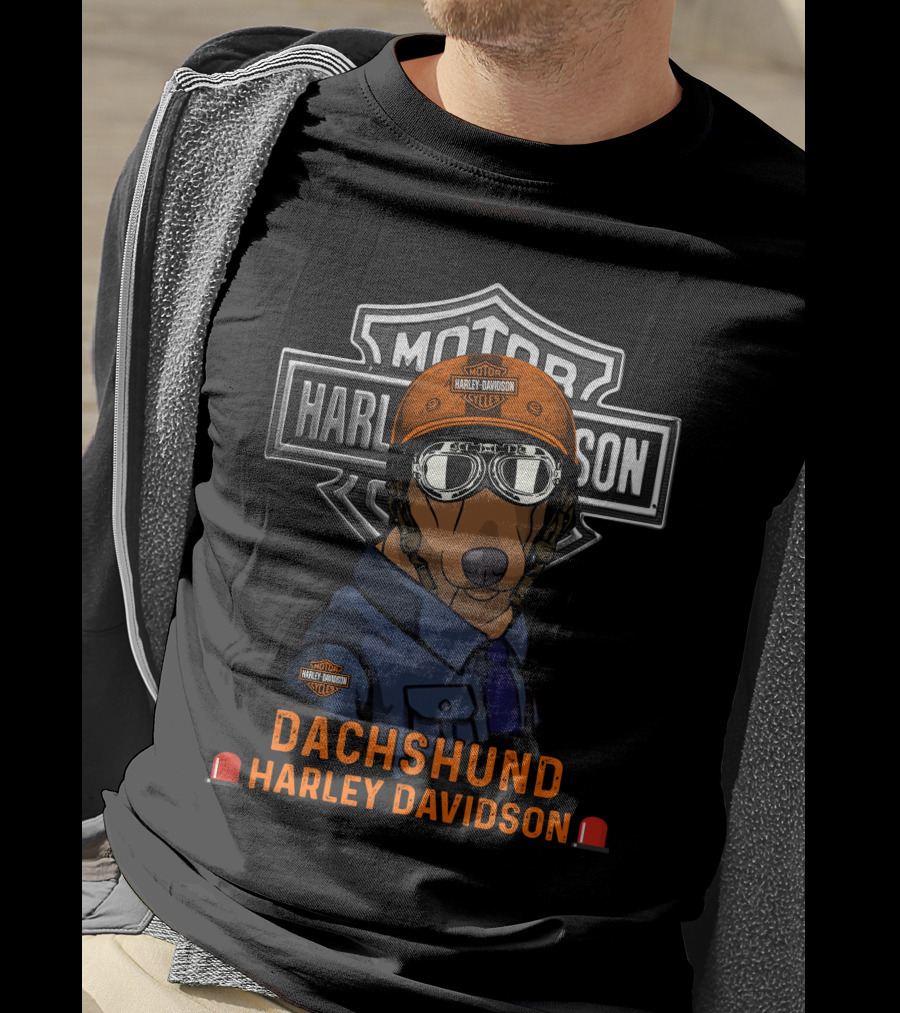 Harley Davidson Dachshund Motorcycles Hdteex 112V3 T-Shirt