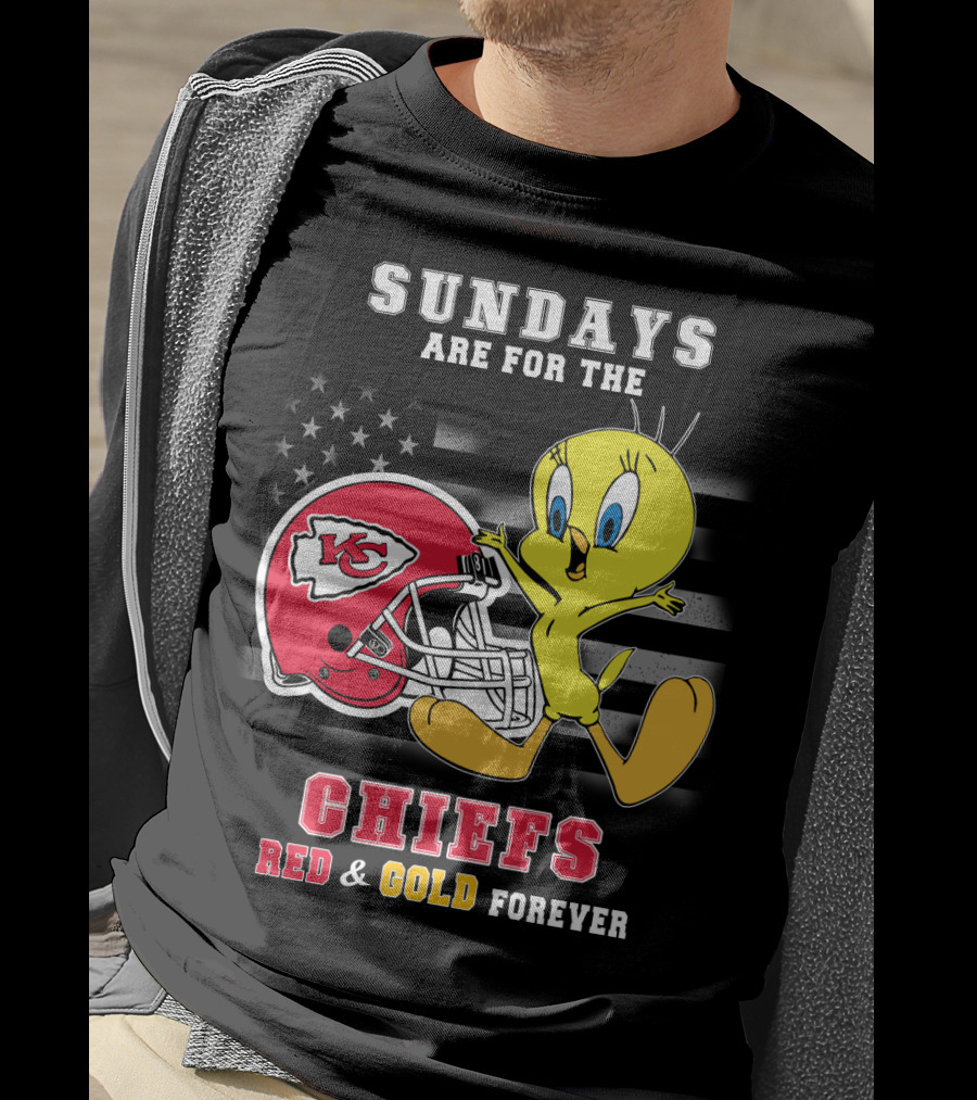 Sundays Are For The Chiefs Red & Gold Forever T-Shirt