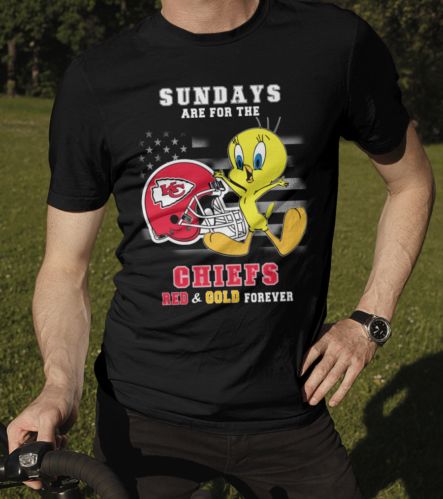 Sundays Are For The Chiefs Red & Gold Forever T-Shirt