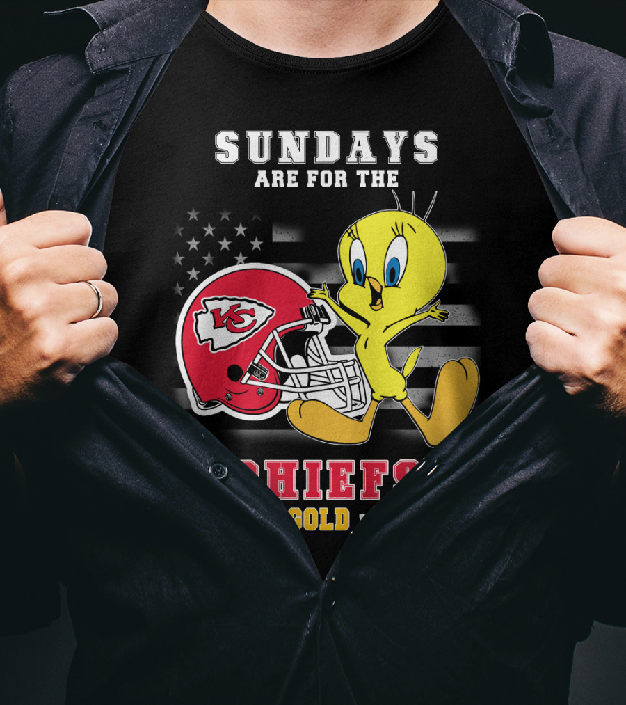 Sundays Are For The Chiefs Red & Gold Forever T-Shirt