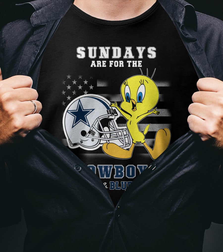 Sundays Are For The Cowboys Silver & Blue Forever Tweety T-Shirt