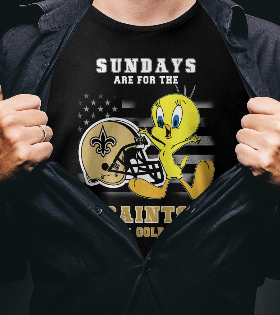 Sundays Are For The Saints Black And Gold Forever T-Shirt