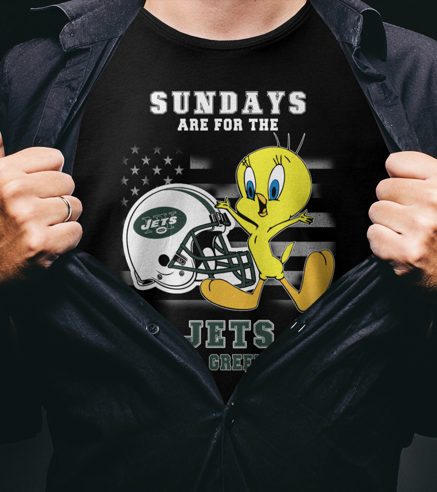 Sundays Are For The Jets Black & Green Forever Tweety T-Shirt