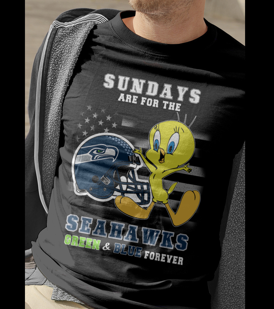 Sundays Are For The Seahawks Green And Blue Forever T-Shirt