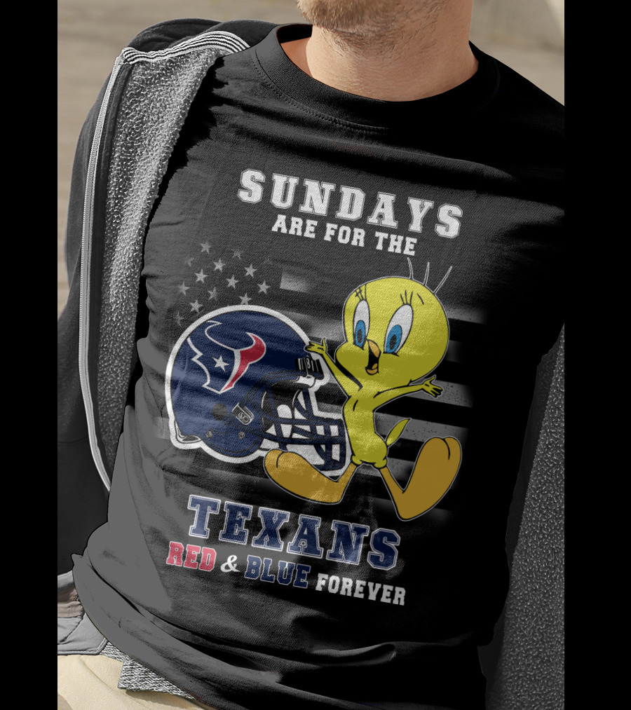 Sundays Are For The Texans Red & Blue Forever T-Shirt