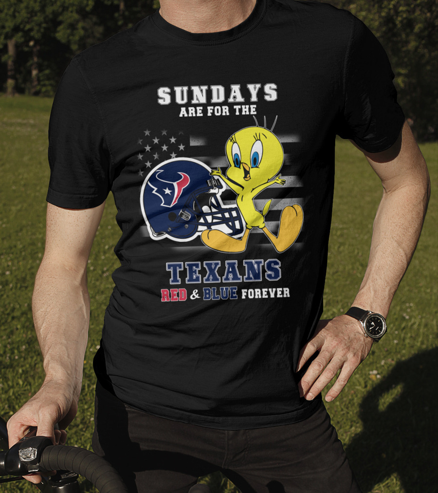 Sundays Are For The Texans Red & Blue Forever T-Shirt