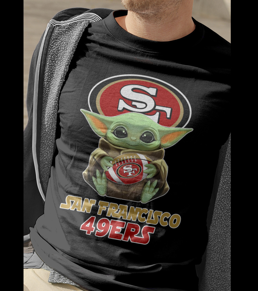 San Francisco 49Ers Baby Alien Holding Football T-Shirt