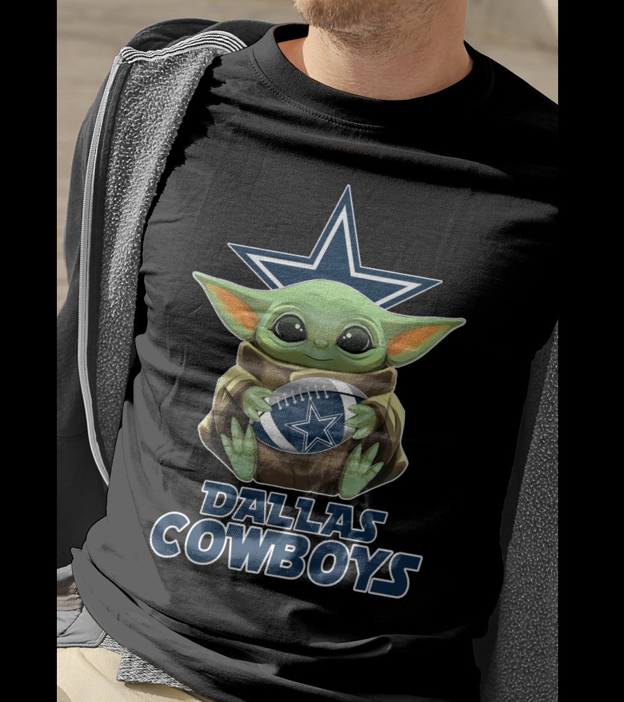 Dallas Cowboys Baby Yoda Football Star T-Shirt